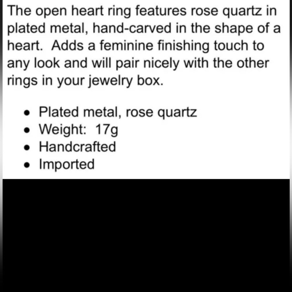 KATE SPADE NY Heart Rose Quartz Pink Stone Ring size 8 w/ dust bag - Picture 4 of 8